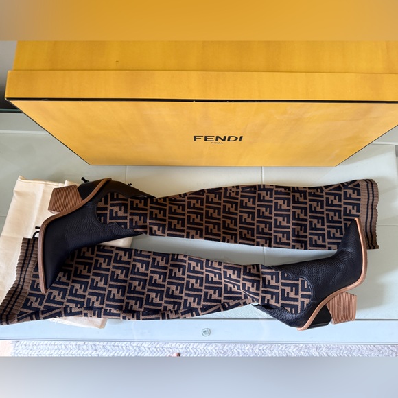 FENDI Sock Thigh Boots Size 38 - Picture 2 of 8